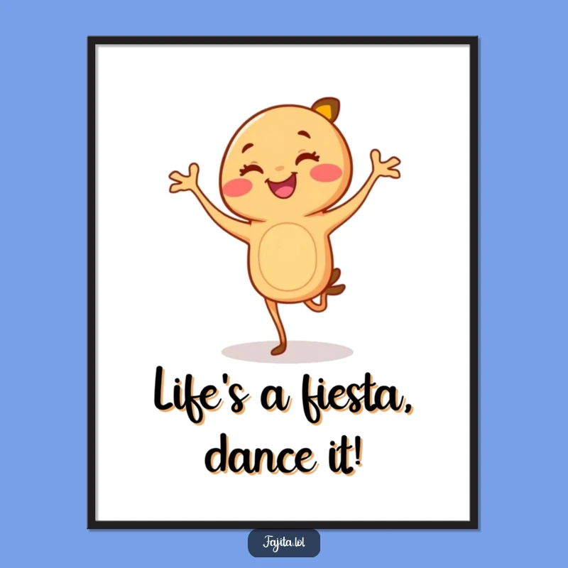 Funny Free Printable Wall Art: Dancing Fajita Fiesta Decor for Your Kitchen