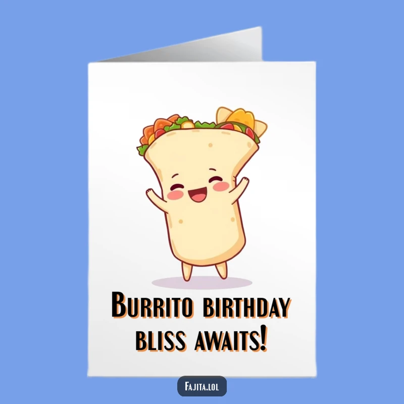 Free Printable Birthday Card: Burrito Cartwheel Fun for a Hilarious Downloadable Gift!