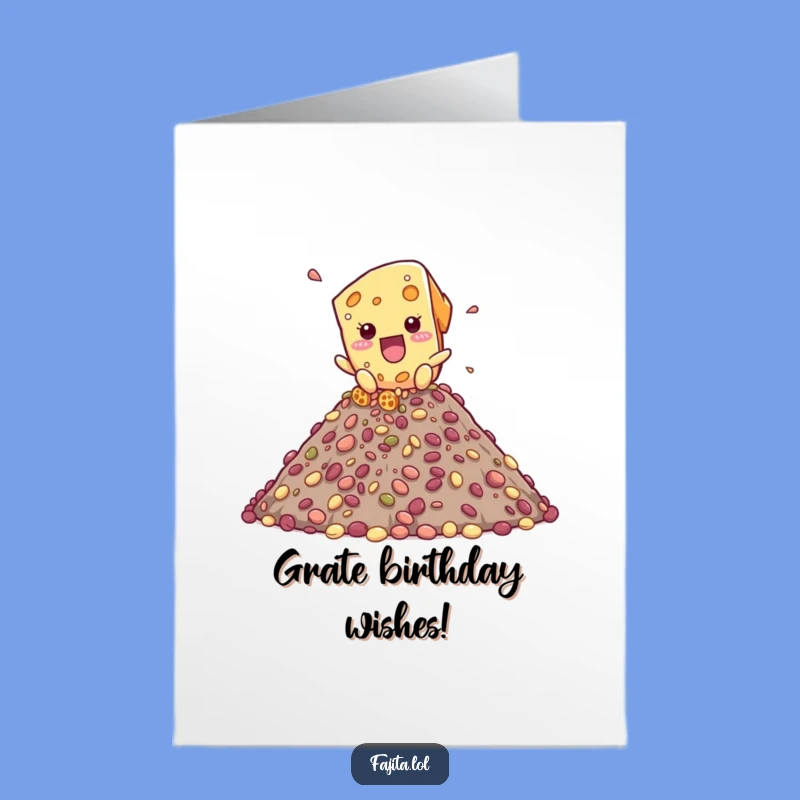 Free Printable Birthday Card: Cheesy Bean Cascade, Fun Birthday Downloadable Gift