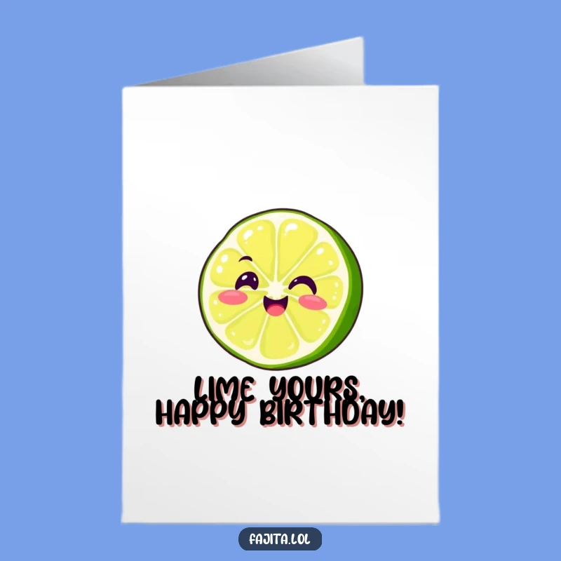 Free Printable Birthday Card: Wiggling Lime, Funny Downloadable Gift, Zesty Celebration