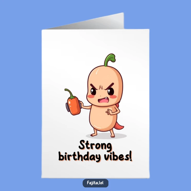 Motivating Free Printable Birthday Card: Fit Fajita Jalapeno Downloadable Gift