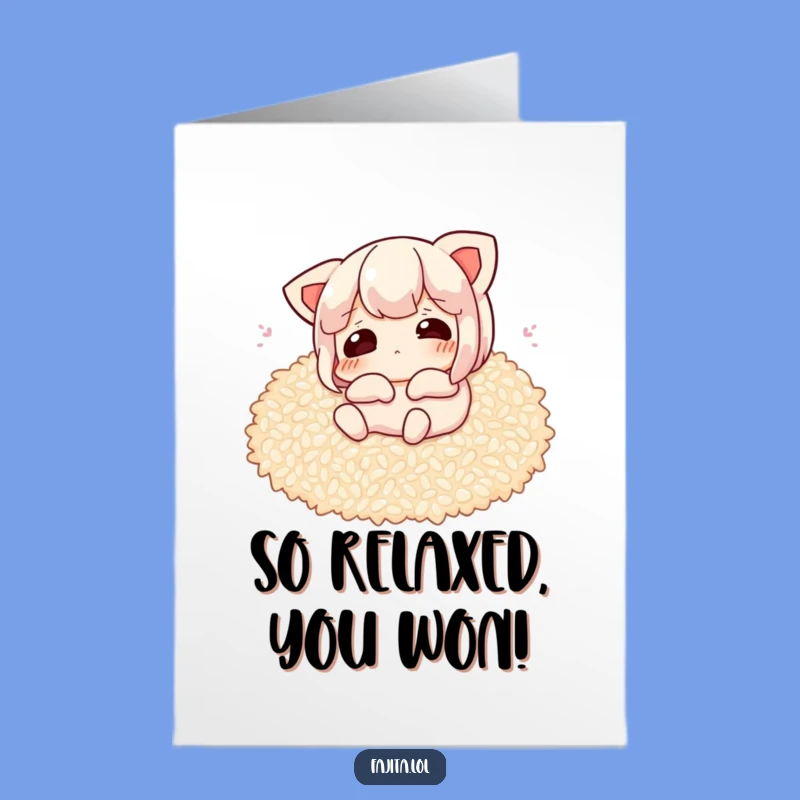 Chill Free Printable Congrats Card: Lounging Fajita Rice Downloadable Gift