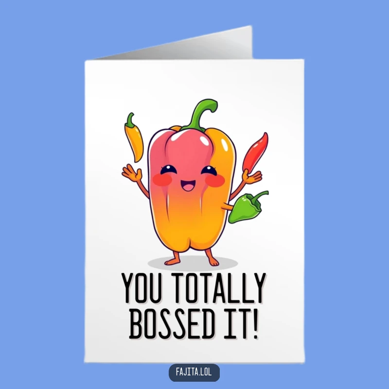 Free Printable Card: Congratulations Pepper Juggler for Your Amazing Feat