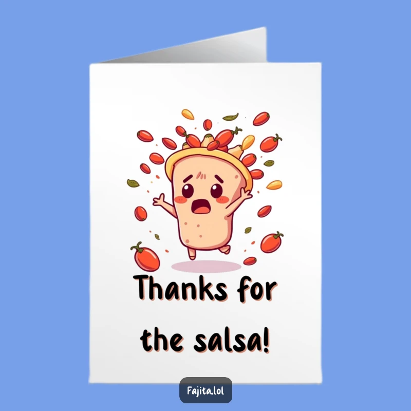 Free Printable Thank You Card: Salsa Dodge Fajita, A Wild Downloadable Thanks