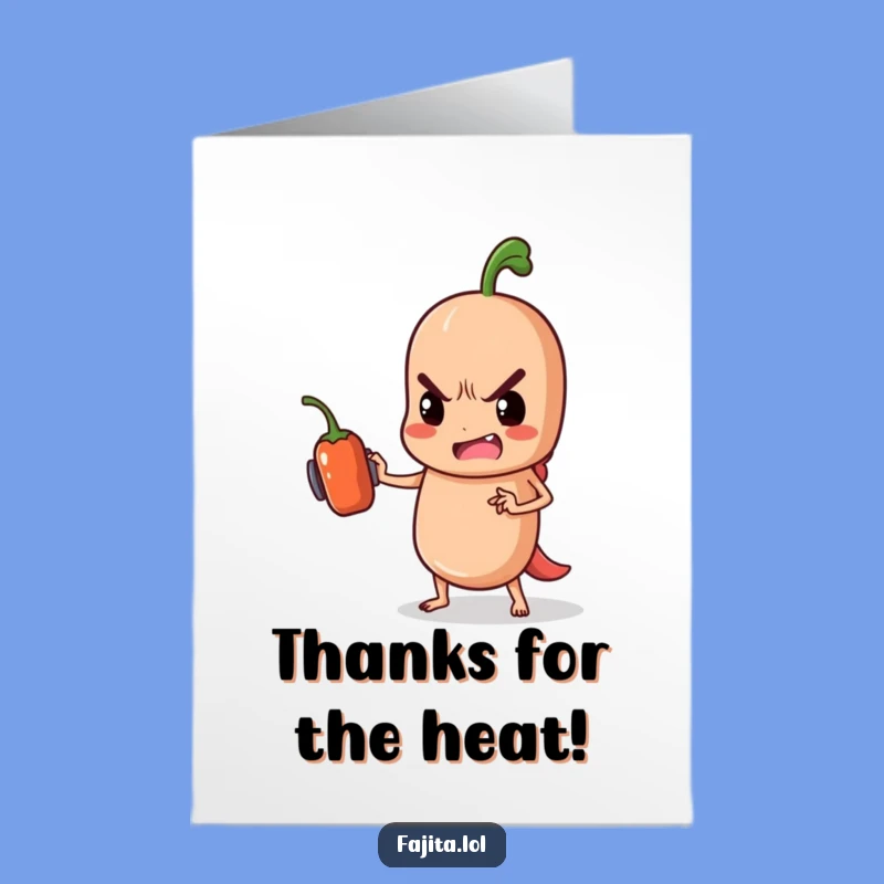 Strong Free Printable Thank You Card: Fit Fajita Jalapeno Downloadable Gift