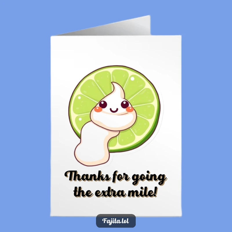 Free Printable Thank You Card: Witty Sour Cream & Lime Digital Download