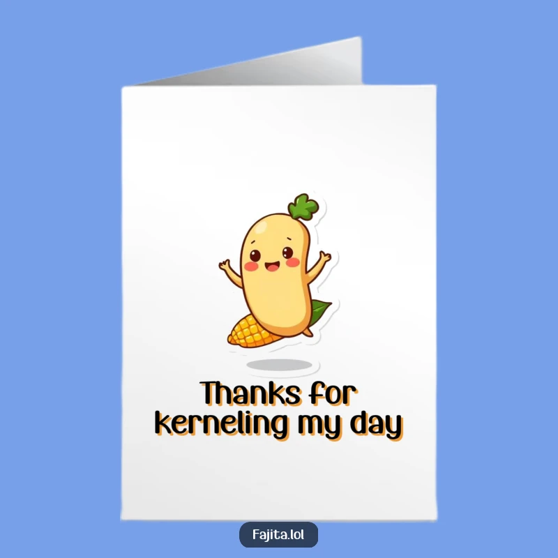 Free Printable Thank You Card: Bouncing Bean, Funny Downloadable Gratitude