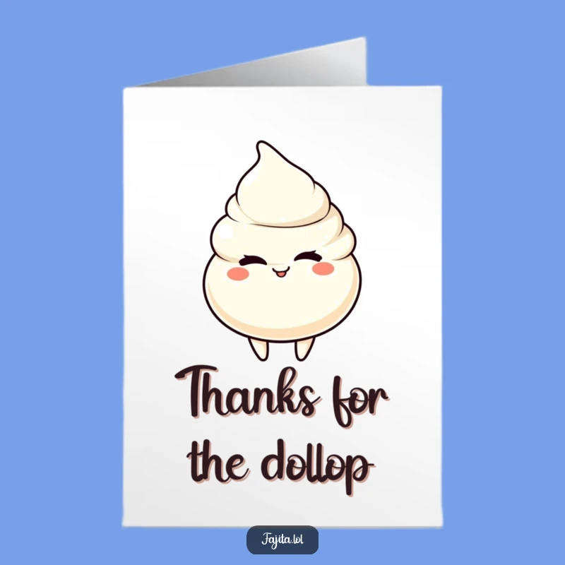 Free Printable Thank You Card: Winking Sour Cream, Funny Downloadable Gift