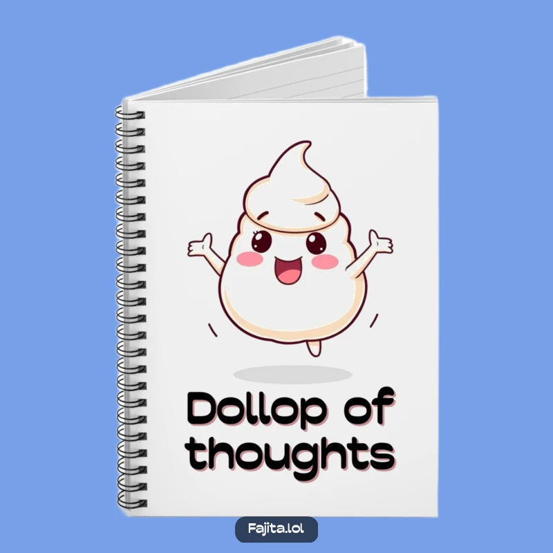 Funny Sour Cream Dollop Notebook: Bouncing Character Journal, Great Funny Gift Idea