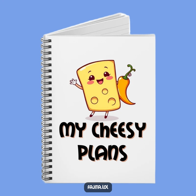 Jot down your thoughts with this funny cheese slice notebook. Features a cheerful cartwheel for inspiration!