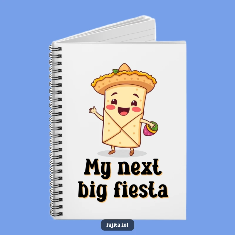 Jot down your brilliant ideas with this funny fajita wrap notebook! Its festive design will inspire creativity and laughter.
