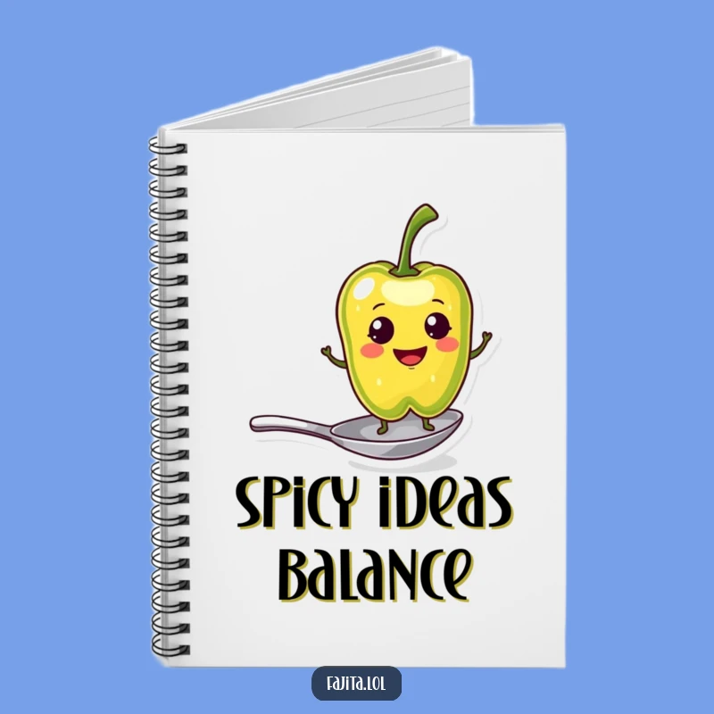 Jot down your ideas with a smile thanks to this funny notebook! The balanced pepper slice makes note-taking delightful.