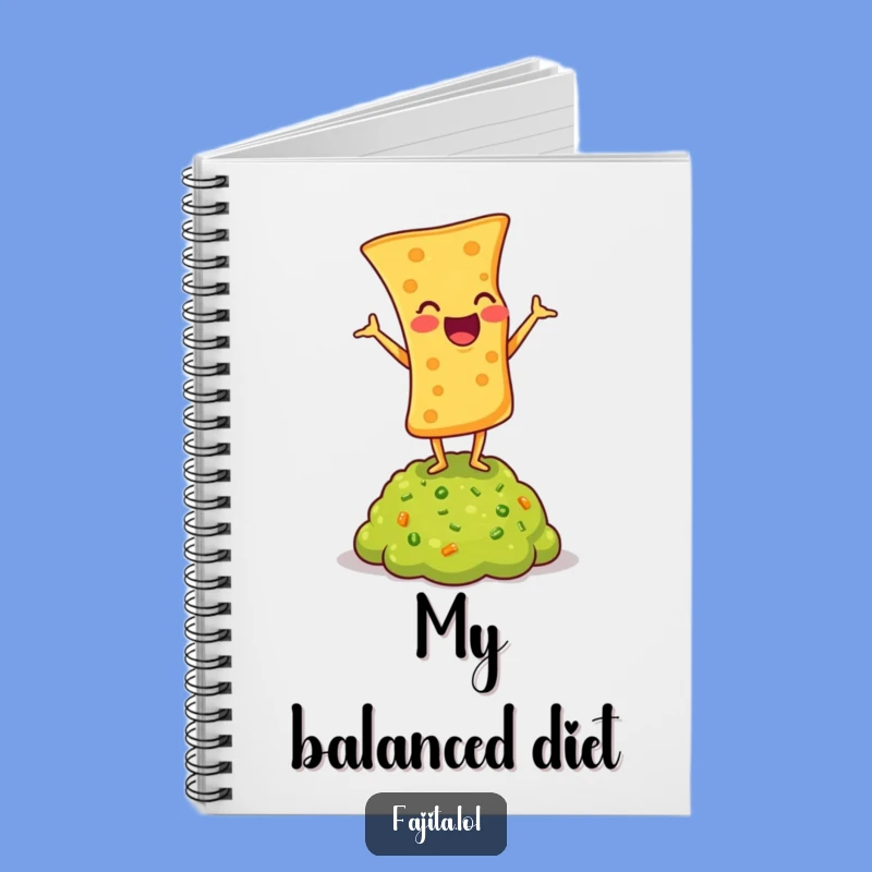 Jot down your thoughts with this funny tortilla chip notebook. Perfect for notes, doodles, and side-splitting ideas!