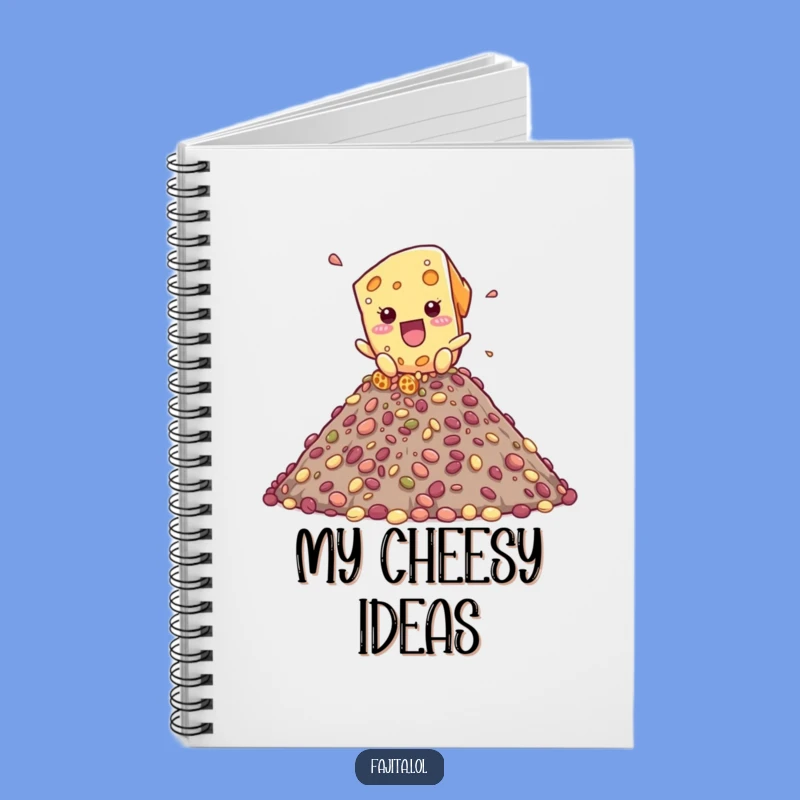 Funny Cheese Shred Notebook - Journal Playful Ideas, Great Gift