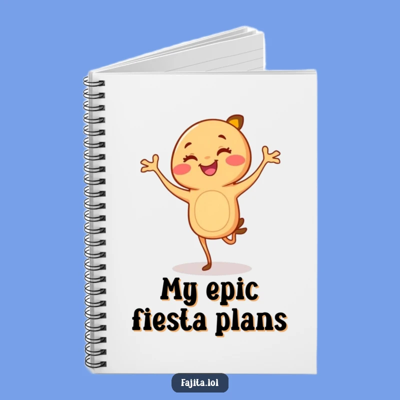 Capture your thoughts with flair using this funny notebook featuring a fajita busting a move! Perfect for recipes, notes, or spontaneous dance insights.