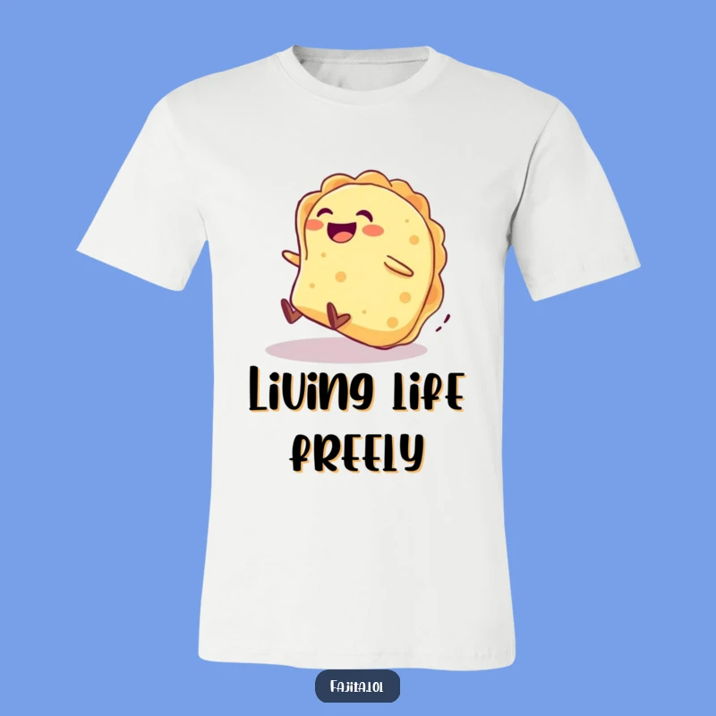 Get ready for some fun with this hilarious tee! A giggling tortilla enjoys a wild ride downhill, perfect for casual wear.