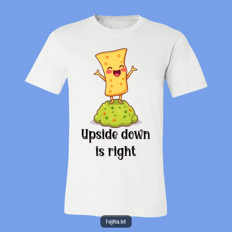 Show off your inner peace (and your love for chips) with this funny tortilla chip headstand tee. Ready for some nacho average yoga!