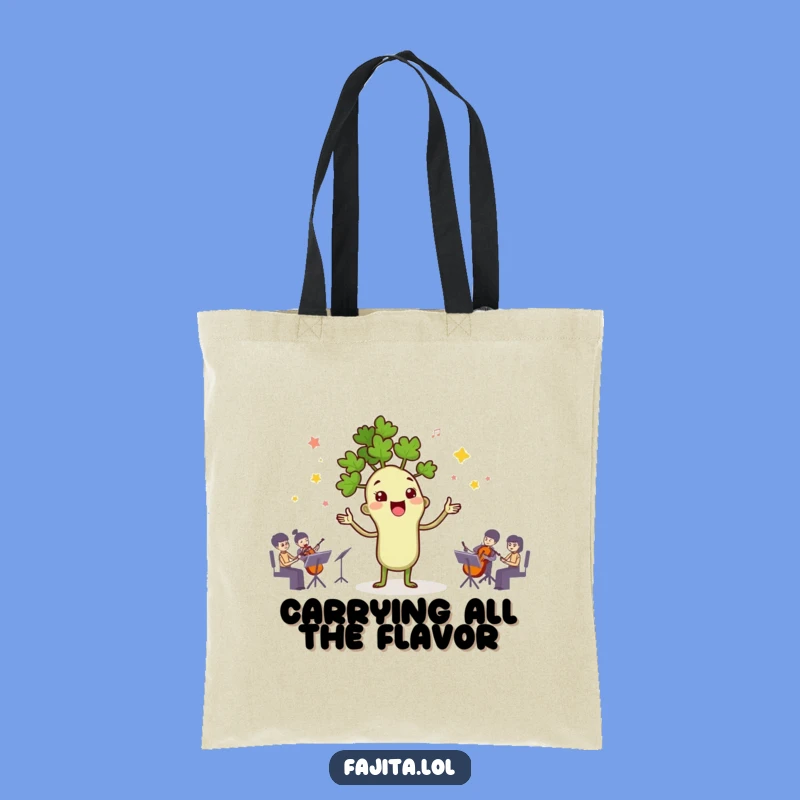 Funny Cilantro Conductor Tote Bag - Spacious Spice Symphony Grocery Bag, Great Gift
