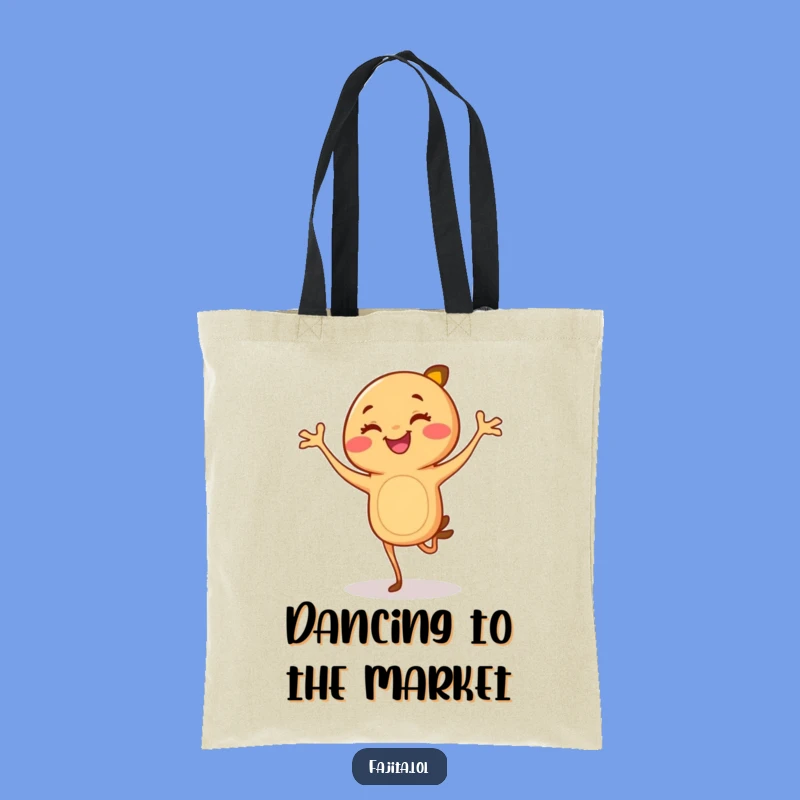 Take your groceries or goodies on a fiesta with this funny tote bag featuring a fajita hitting the dance floor! Practical and packed with personality.