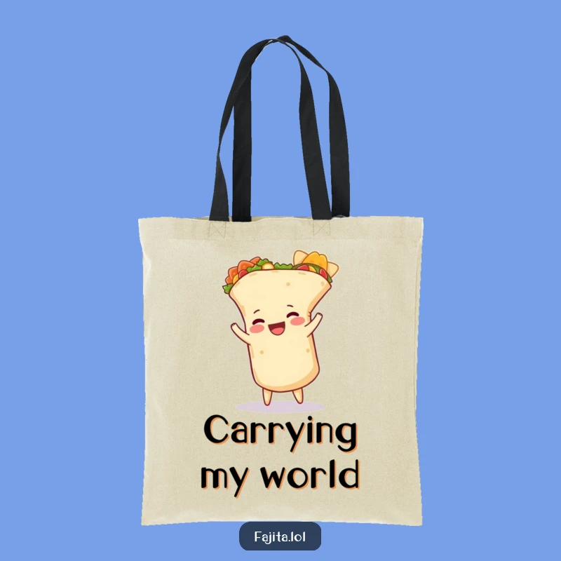 Funny Burrito Cartwheel Tote Bag: Carry Your Essentials with Mexican Food Flair