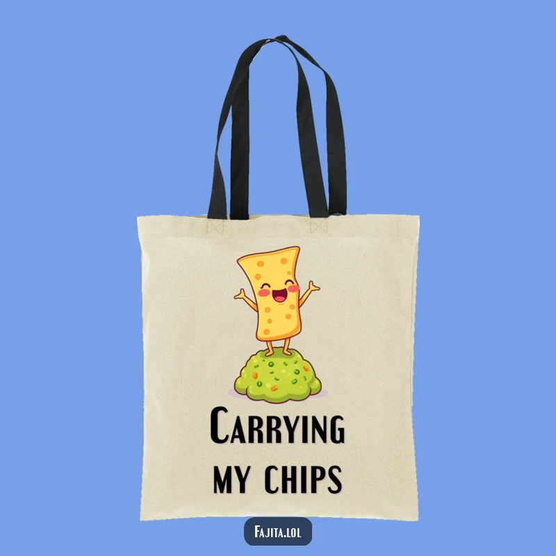 Carry your essentials with a side of humor with this funny tortilla chip tote bag. It’s ready for any adventure!